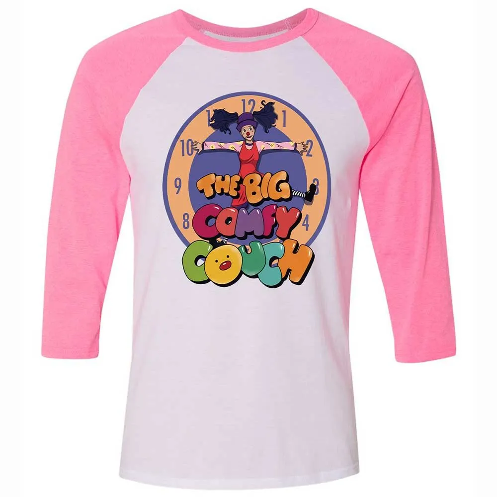 Unisex 3/4 Baseball Tee - 4D3B2EBE - White/Neon Pink - 12