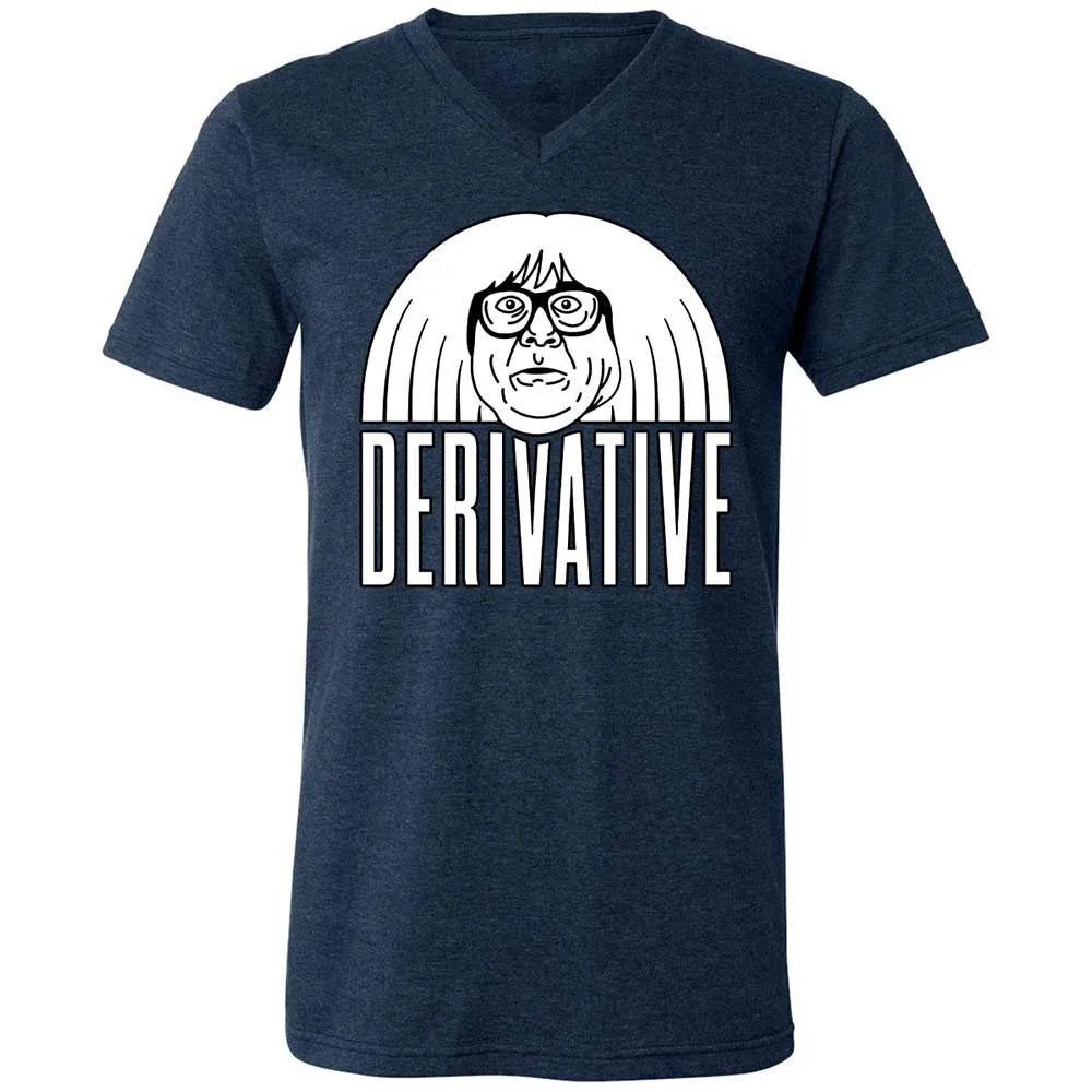 Unisex V-Neck T-Shirt - NCKZ2BPV - Heather Navy - 3