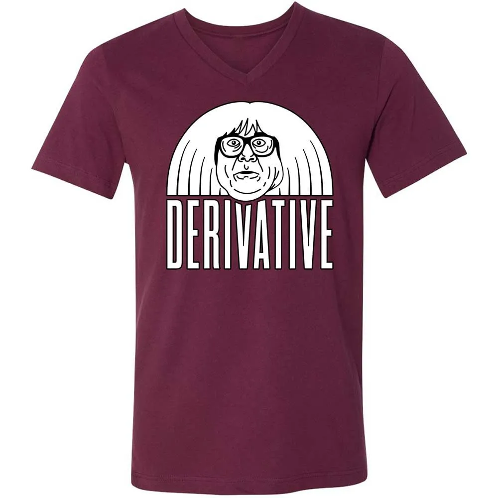 Unisex V-Neck T-Shirt - NCKZ2BPV - Maroon - 8