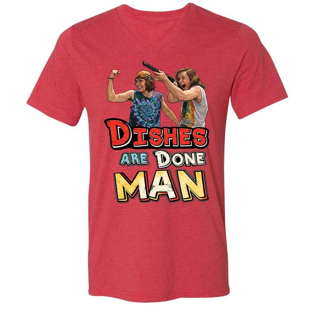 Unisex V-Neck T-Shirt - 3UWU8M86 - Heather Red - 7