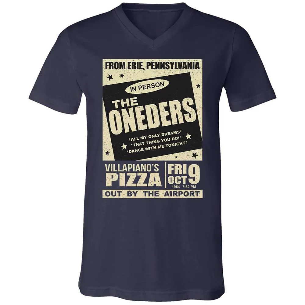 Unisex V-Neck T-Shirt - 7VVKFDQY - Navy - 2