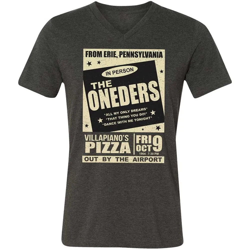 Unisex V-Neck T-Shirt - 7VVKFDQY - Dark Grey Heather - 9