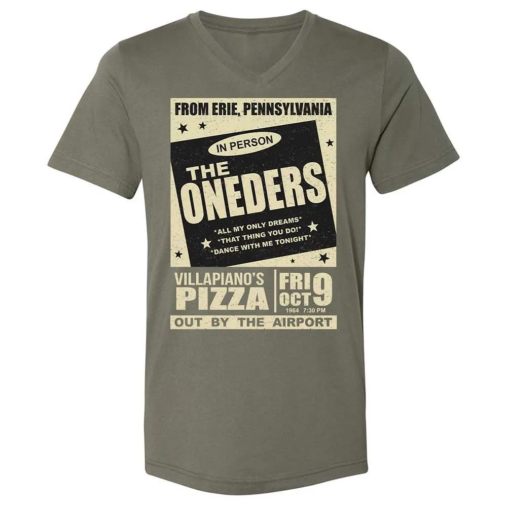 Unisex V-Neck T-Shirt - 7VVKFDQY - Military Green - 11