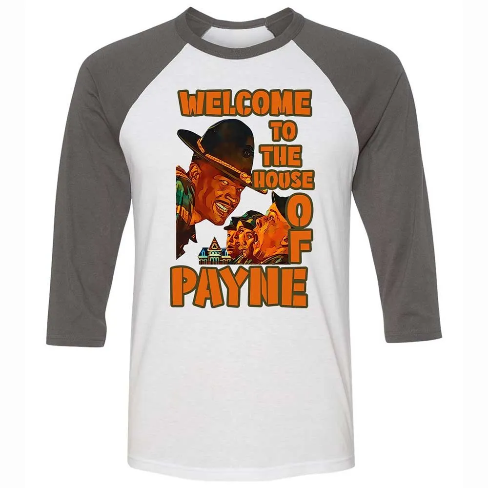 Unisex 3/4 Baseball Tee - P46BNDG1 - White/Asphalt - 2