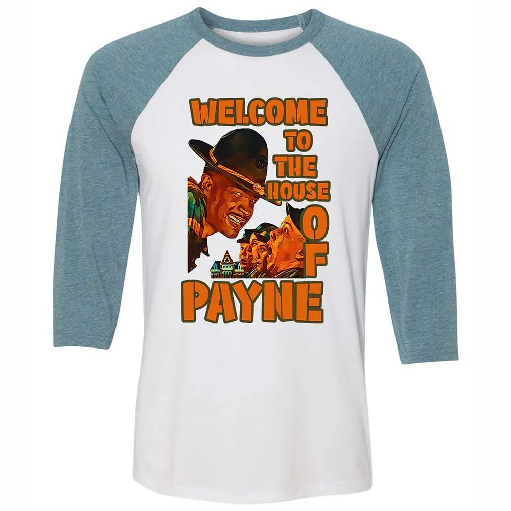 Unisex 3/4 Baseball Tee - P46BNDG1 - White/Denim - 3
