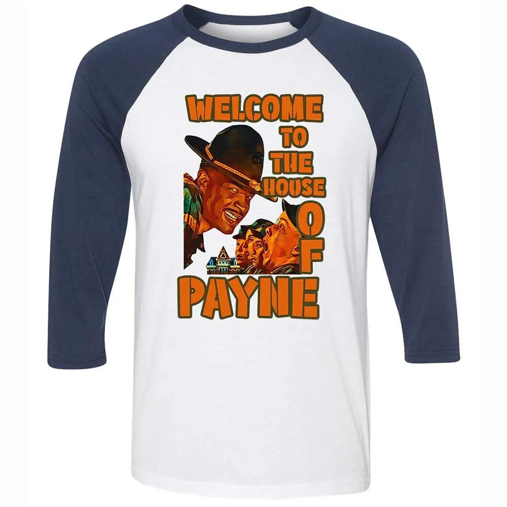 Unisex 3/4 Baseball Tee - P46BNDG1 - White/Navy - 8