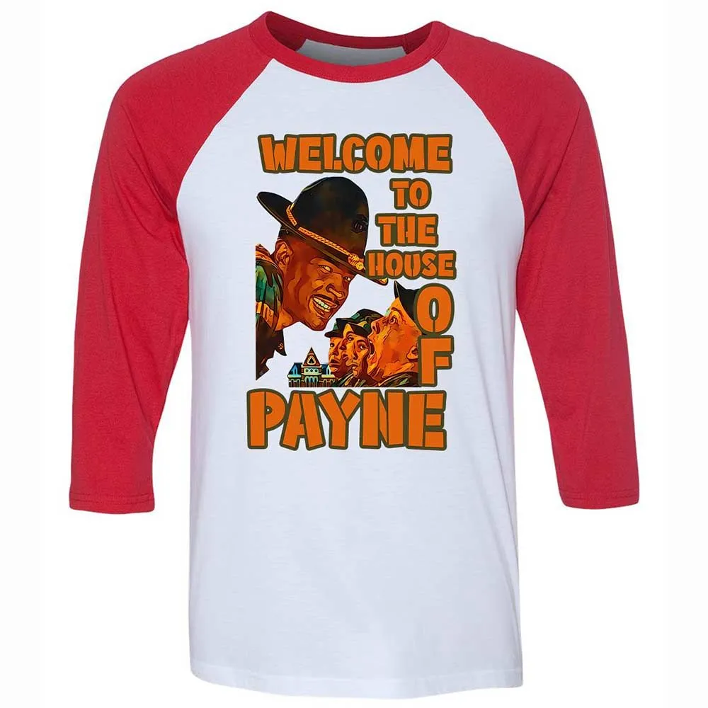 Unisex 3/4 Baseball Tee - P46BNDG1 - White/Red - 9