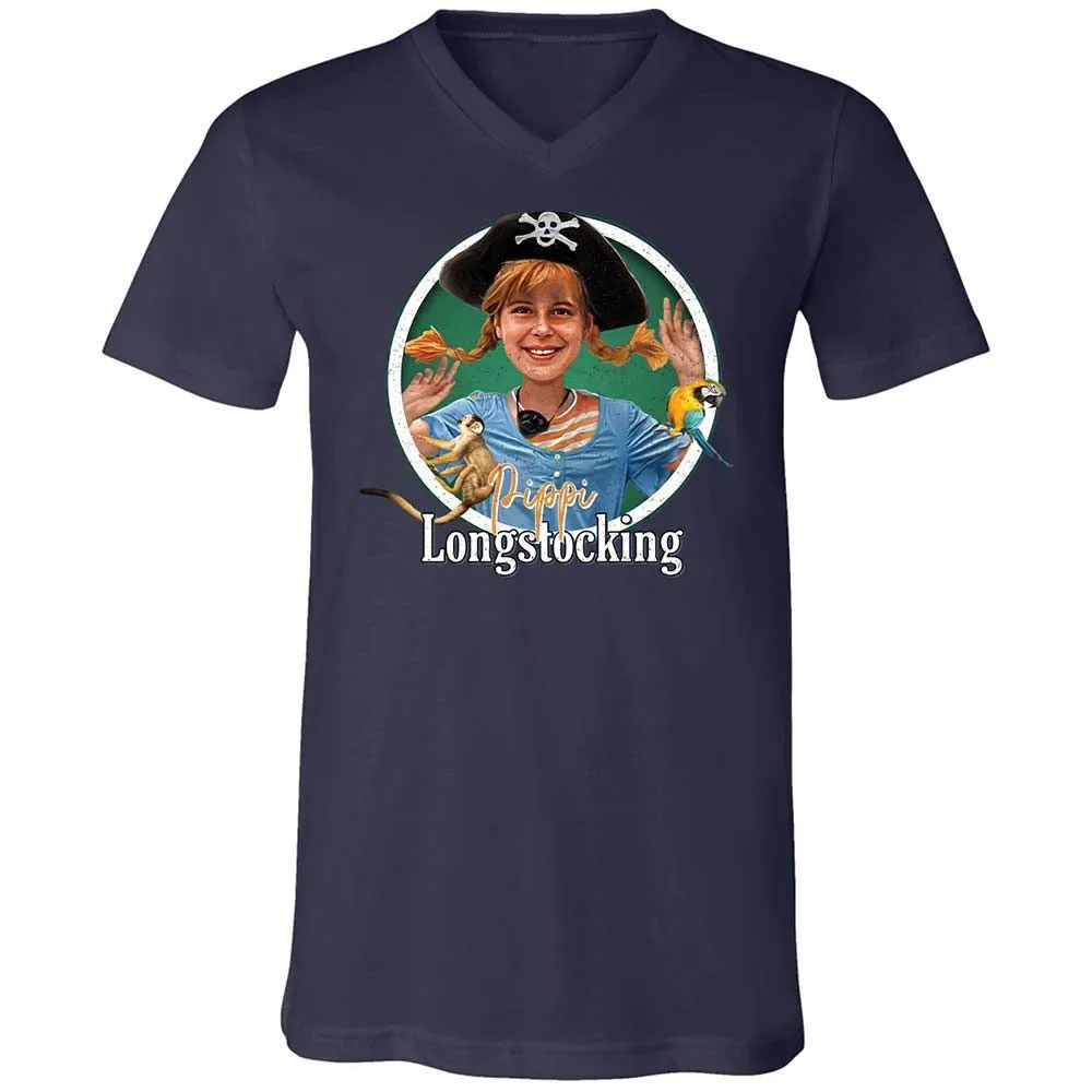 Unisex V-Neck T-Shirt - HH3Y2VEV - Navy - 2