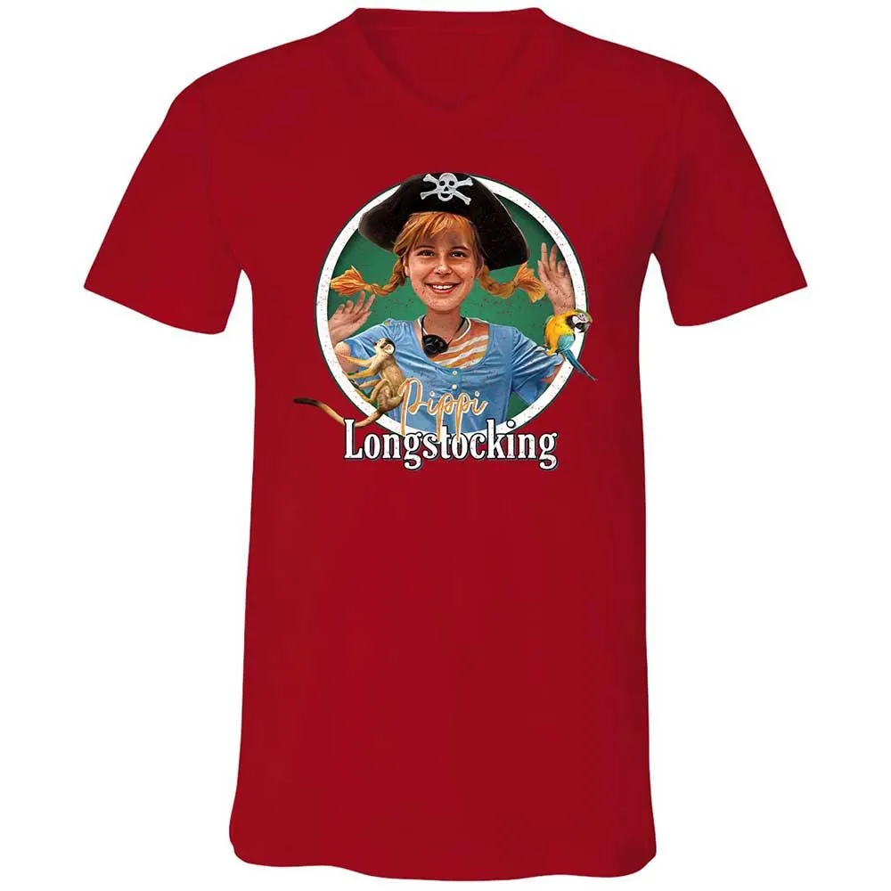 Unisex V-Neck T-Shirt - HH3Y2VEV - Red - 6
