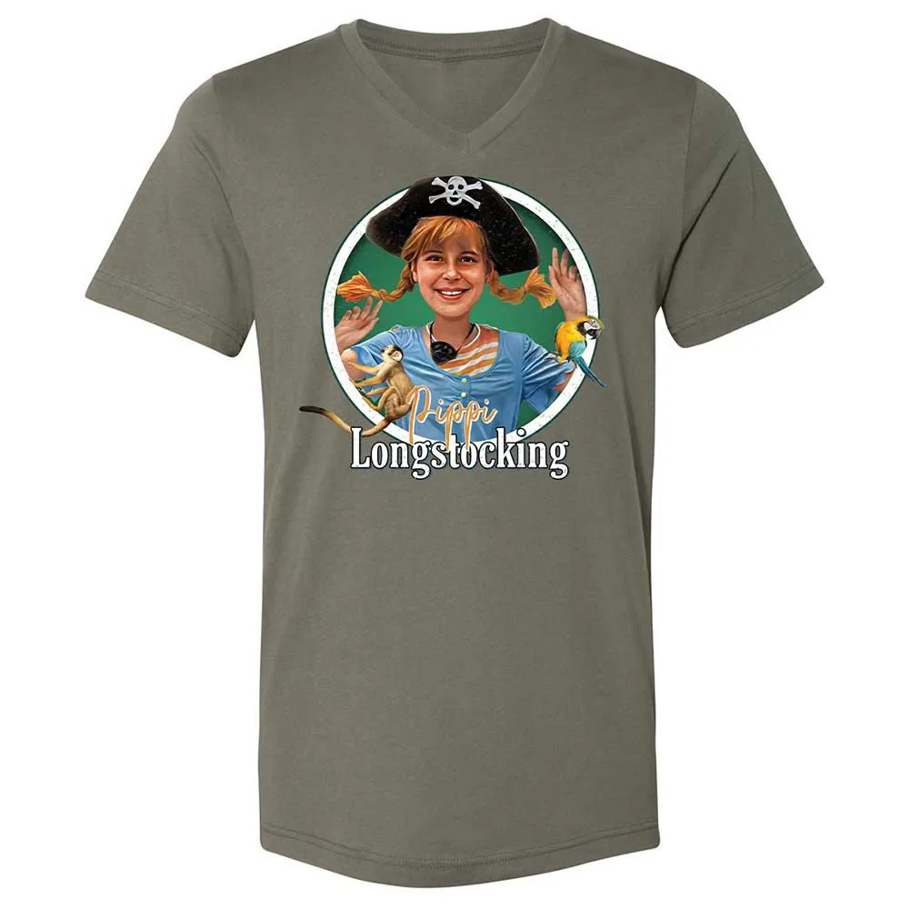 Unisex V-Neck T-Shirt - HH3Y2VEV - Military Green - 11
