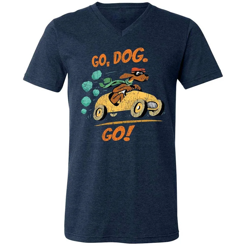 Unisex V-Neck T-Shirt - 8ZFN8ZY3 - Heather Navy - 3