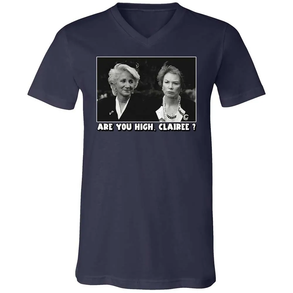 Unisex V-Neck T-Shirt - 3WRQ547M - Navy - 2