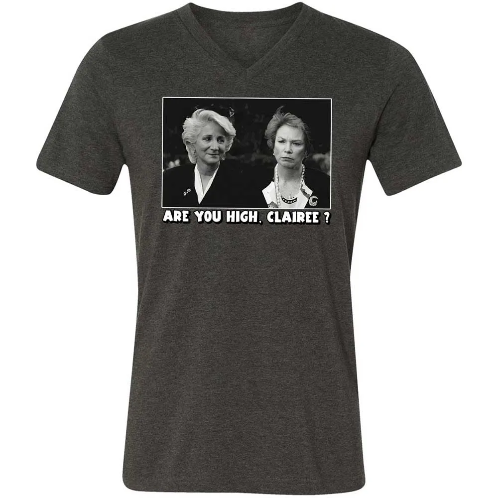 Unisex V-Neck T-Shirt - 3WRQ547M - Dark Grey Heather - 9