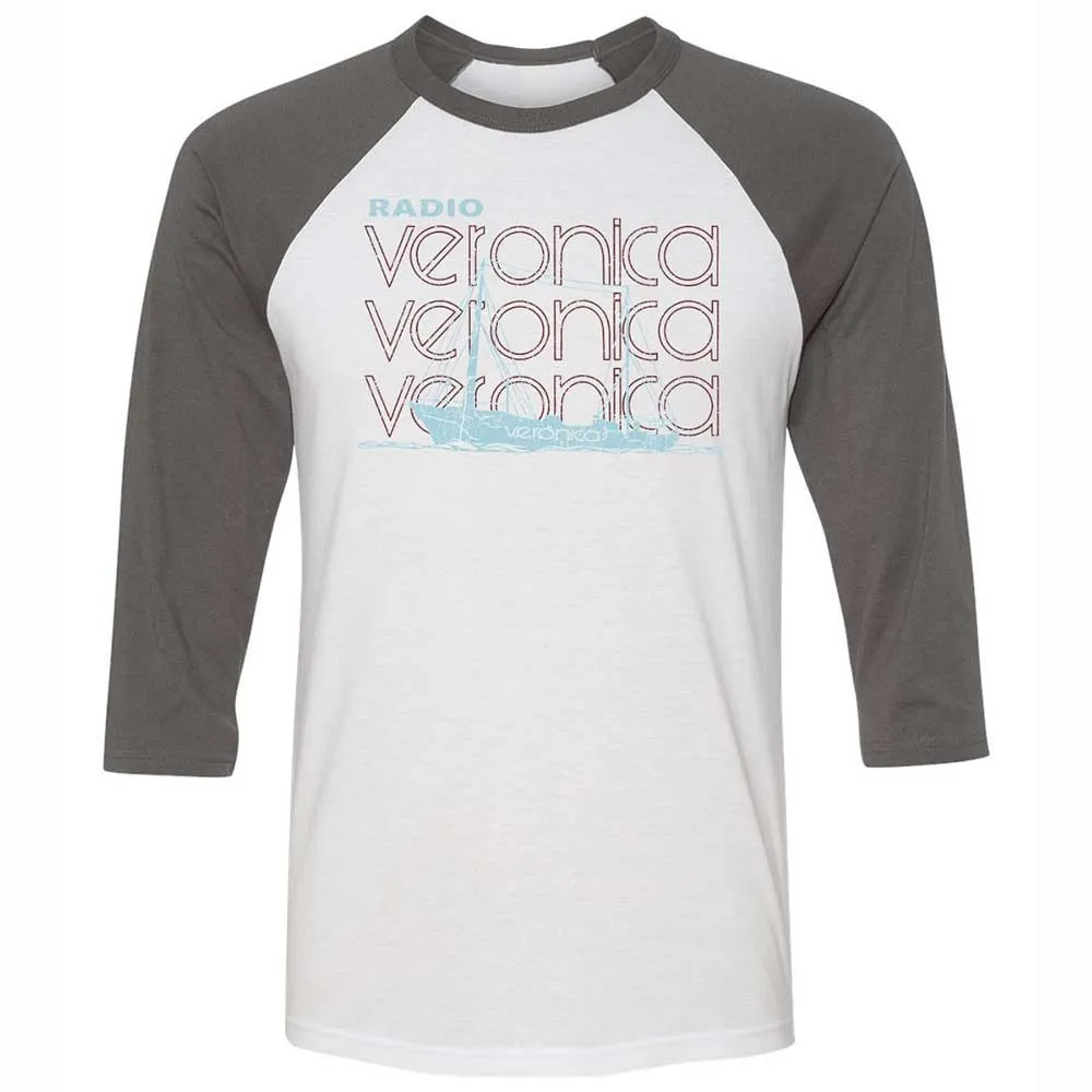 Unisex 3/4 Baseball Tee - PN4N9BB5 - White/Asphalt - 2