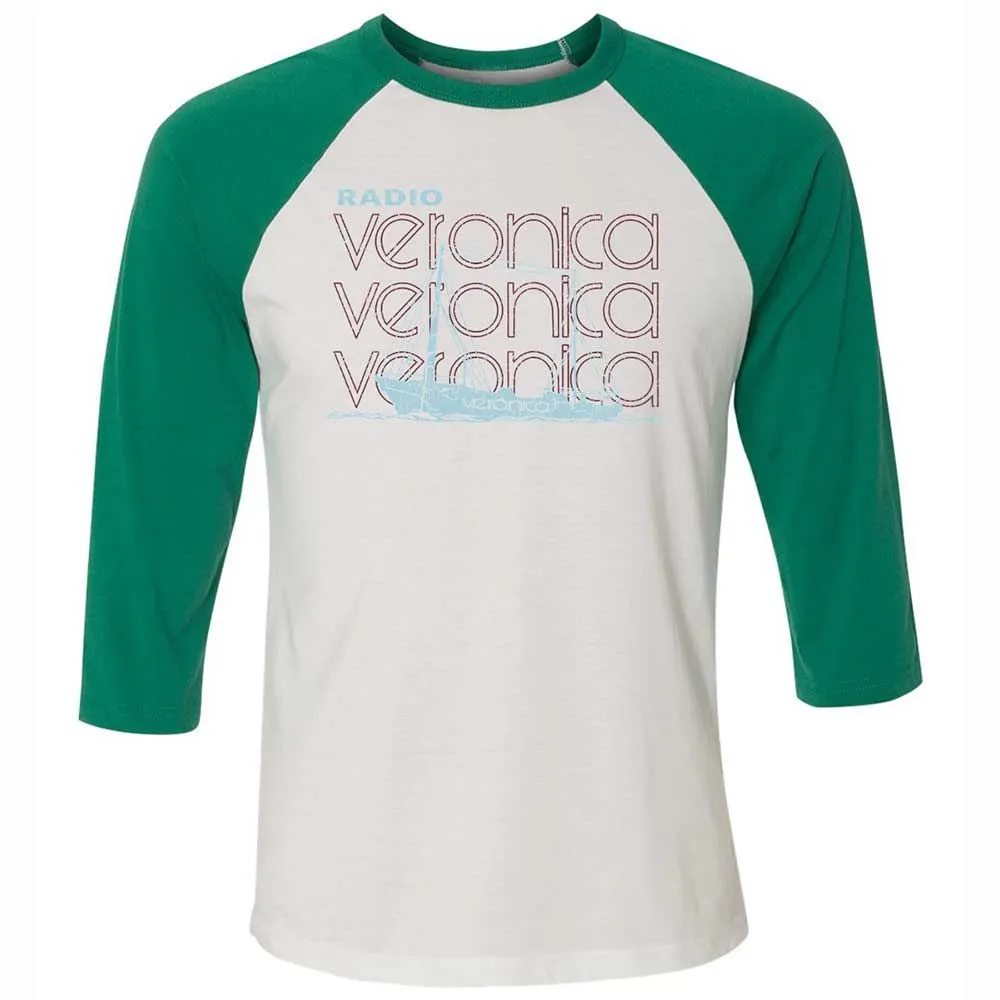 Unisex 3/4 Baseball Tee - PN4N9BB5 - White/Kelly - 6