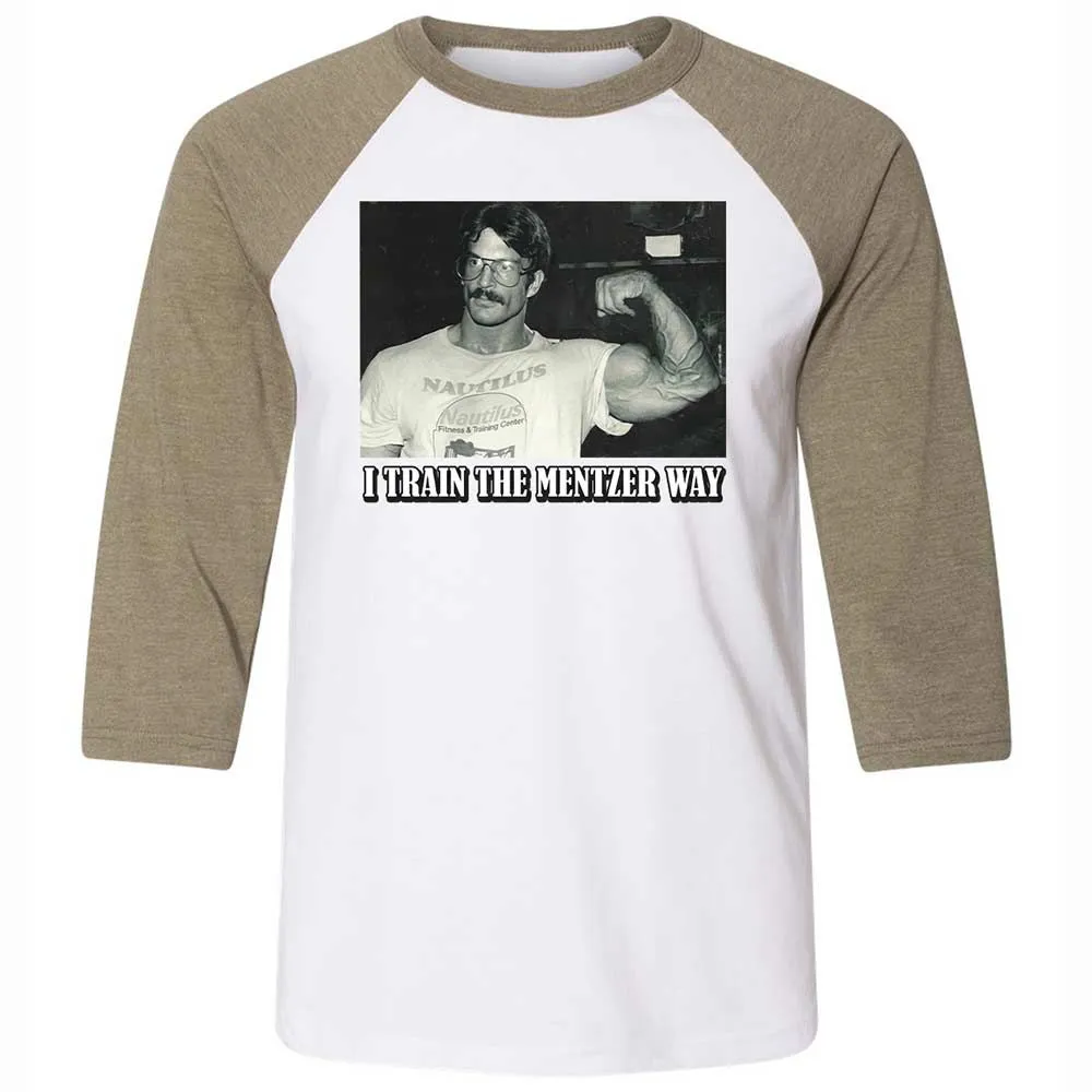 Unisex 3/4 Baseball Tee - A8YLVXX5 - White/Heather Olive - 4