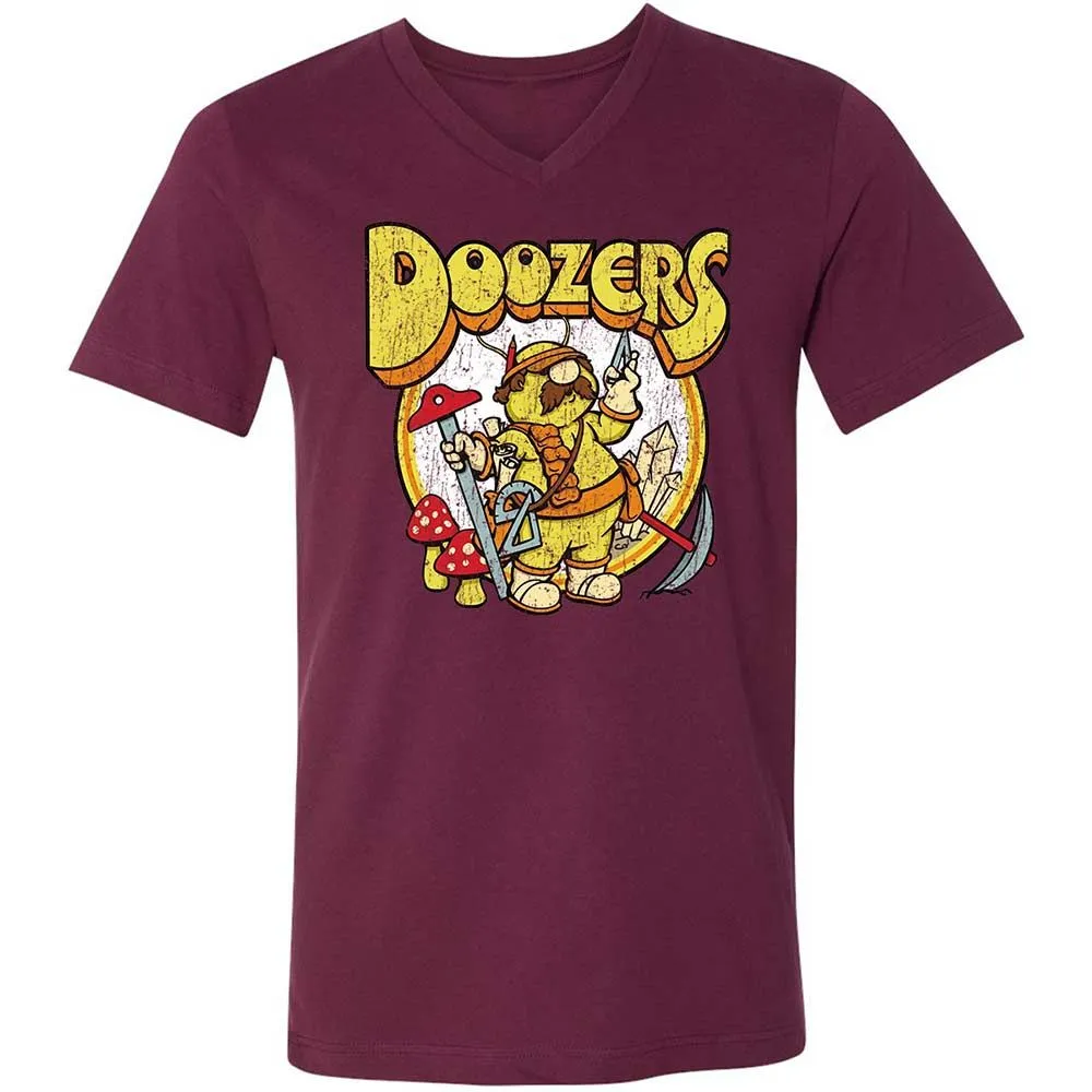 Unisex V-Neck T-Shirt - KM9LWY4G - Maroon - 8