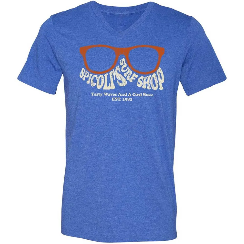 Unisex V-Neck T-Shirt - J82JMWB8 - Heather True Royal - 5