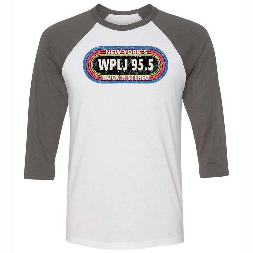 Unisex 3/4 Baseball Tee - UVE7JNBG - White/Asphalt - 2