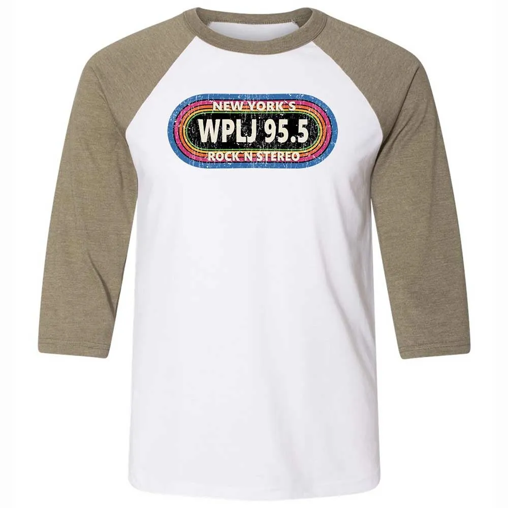 Unisex 3/4 Baseball Tee - UVE7JNBG - White/Heather Olive - 4