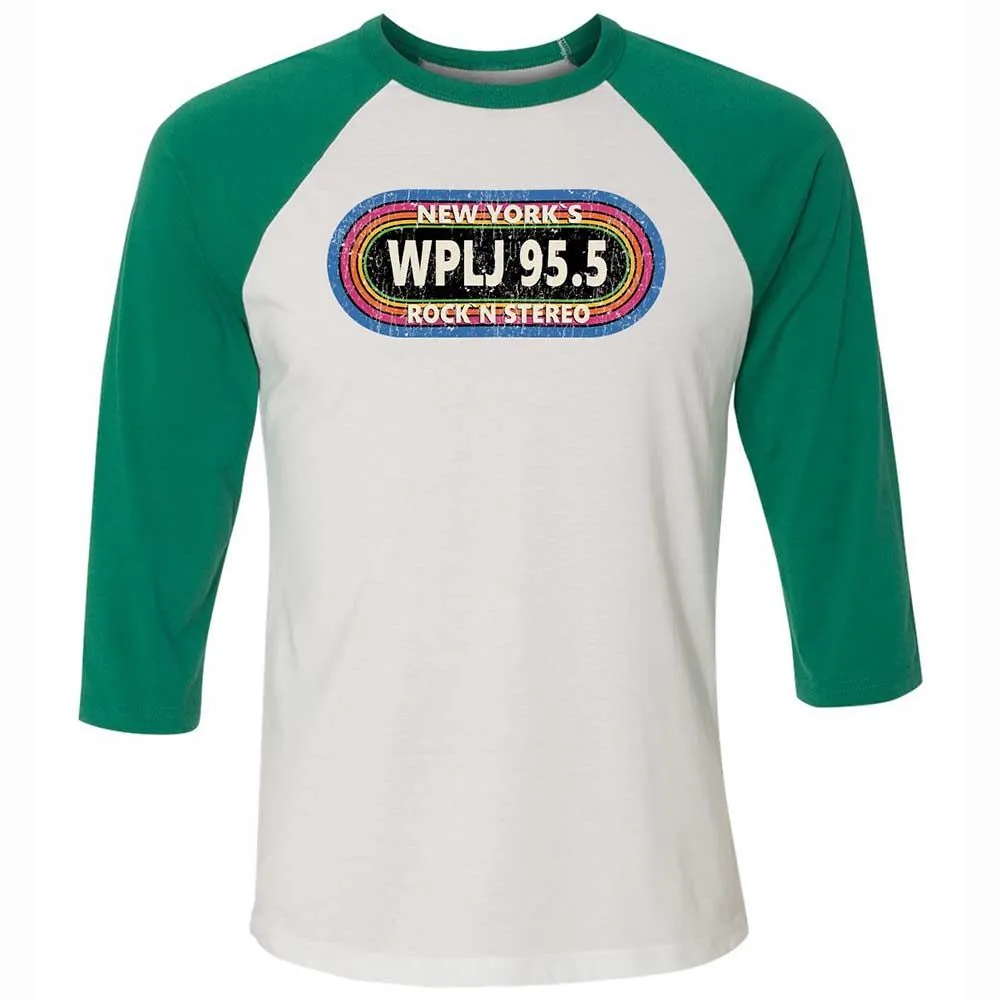 Unisex 3/4 Baseball Tee - UVE7JNBG - White/Kelly - 6
