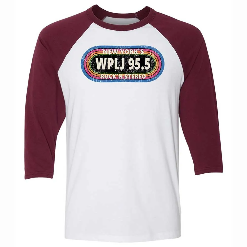 Unisex 3/4 Baseball Tee - UVE7JNBG - White/Maroon - 7