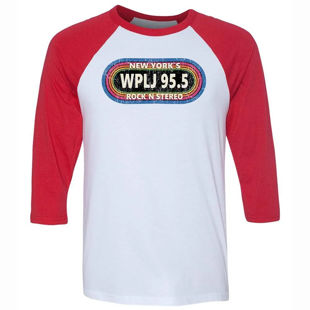 Unisex 3/4 Baseball Tee - UVE7JNBG - White/Red - 9