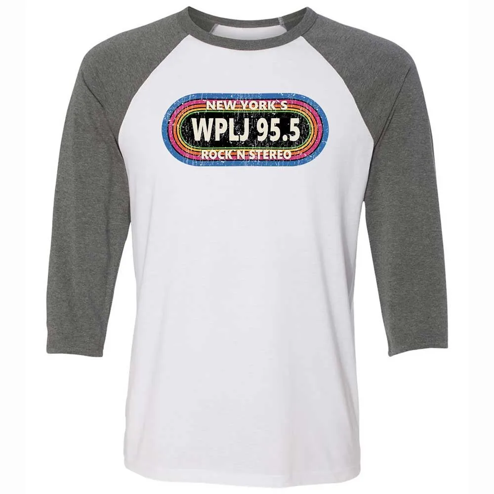 Unisex 3/4 Baseball Tee - UVE7JNBG - White/Deep Heather - 11