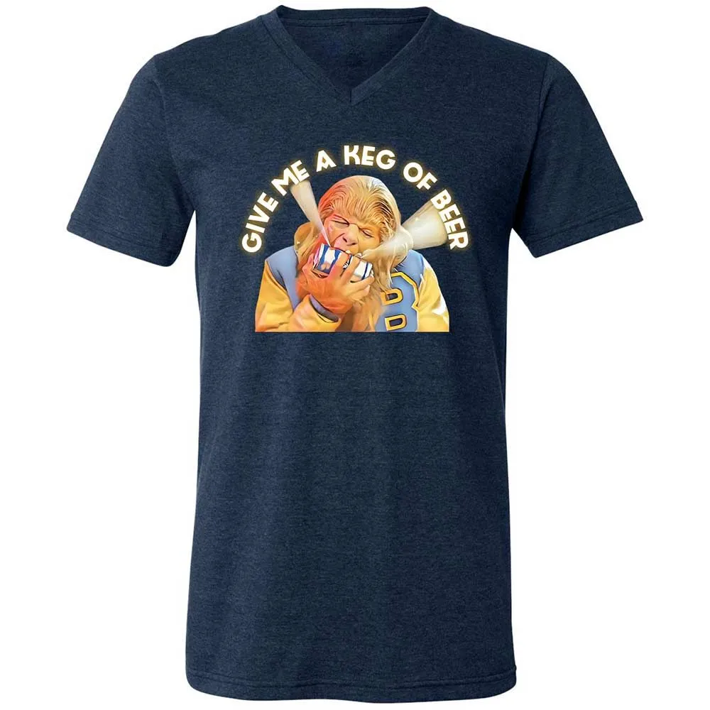 Unisex V-Neck T-Shirt - YBN73GRV - Heather Navy - 3