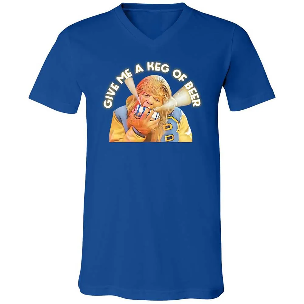 Unisex V-Neck T-Shirt - YBN73GRV - True Royal - 4