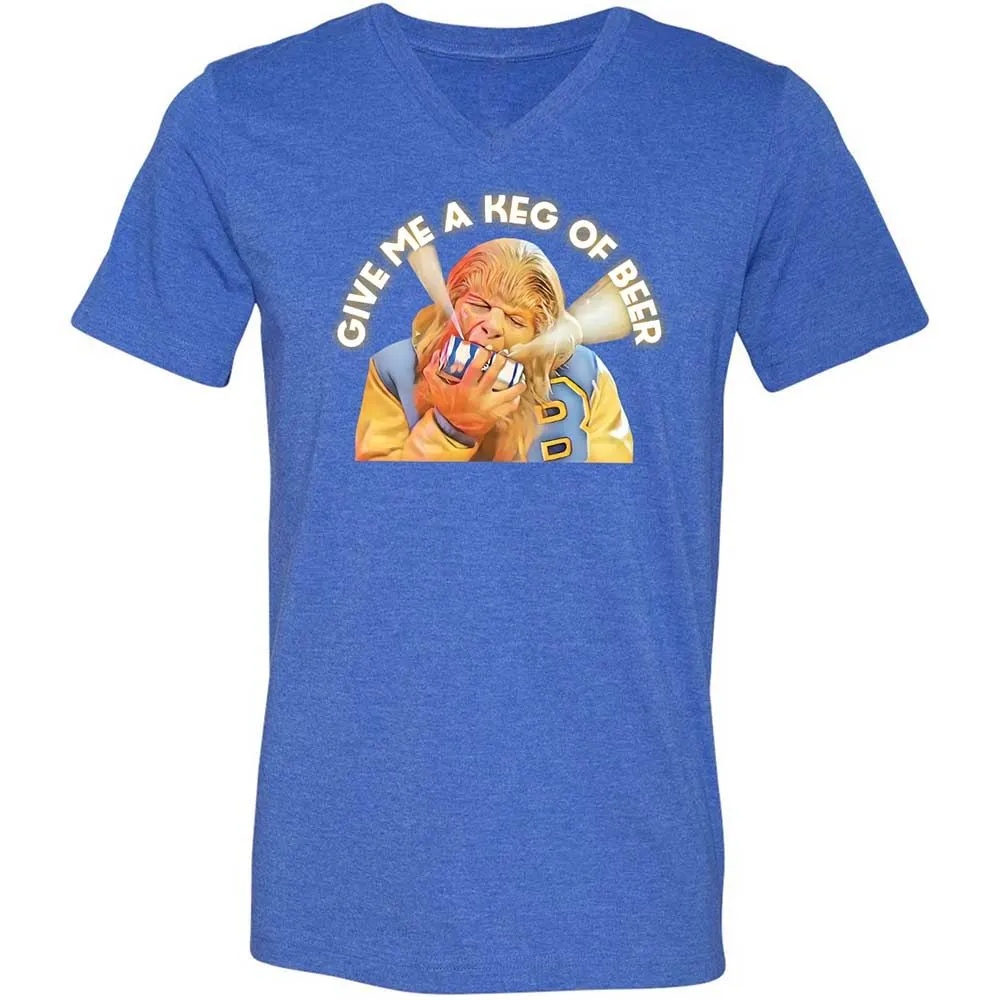 Unisex V-Neck T-Shirt - YBN73GRV - Heather True Royal - 5