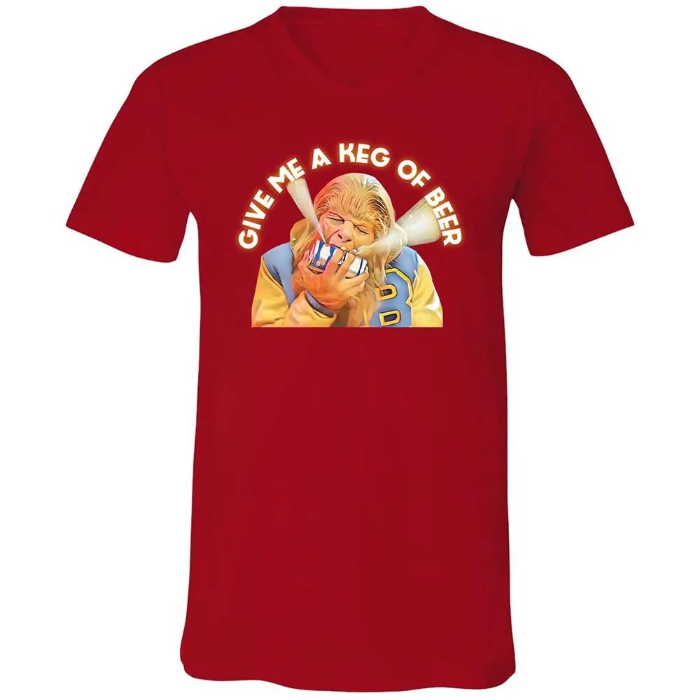 Unisex V-Neck T-Shirt - YBN73GRV - Red - 6