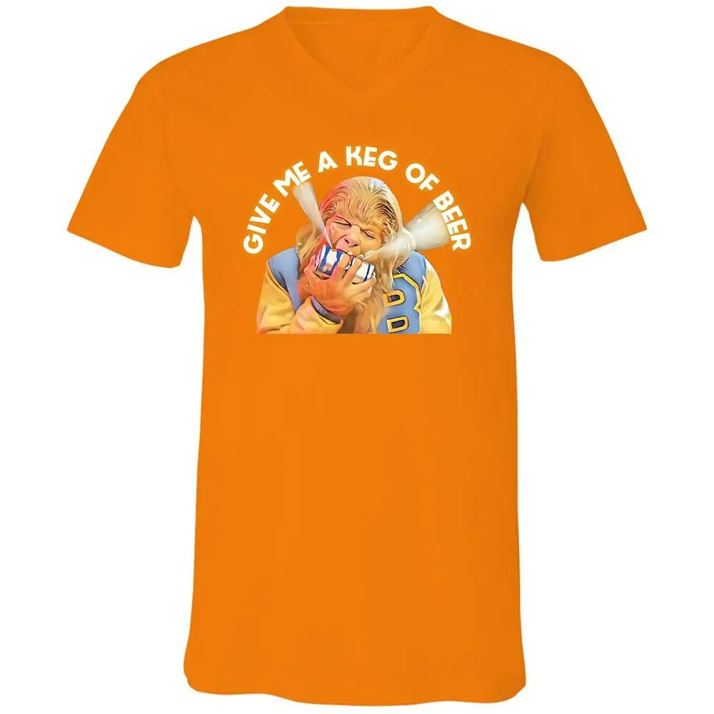 Unisex V-Neck T-Shirt - YBN73GRV - Orange - 12