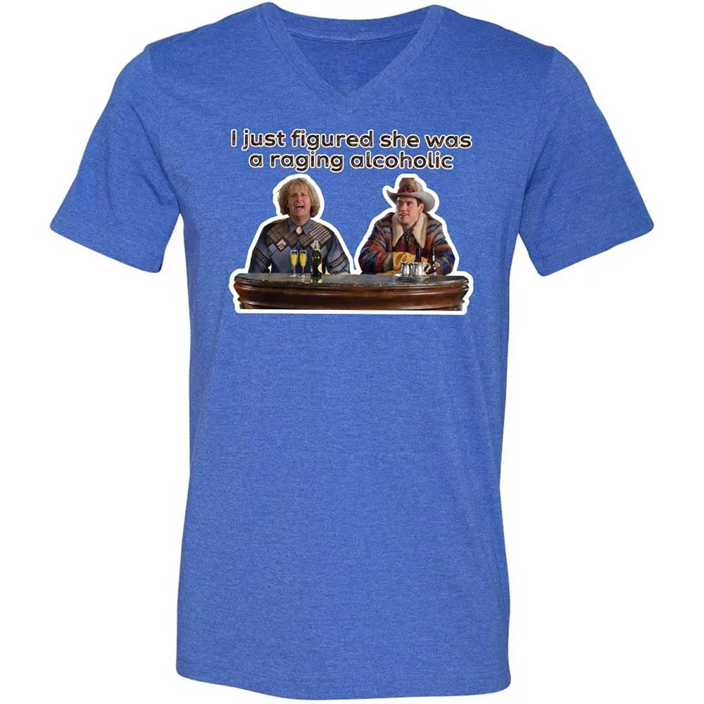 Unisex V-Neck T-Shirt - T52LTPFU - Heather True Royal - 5