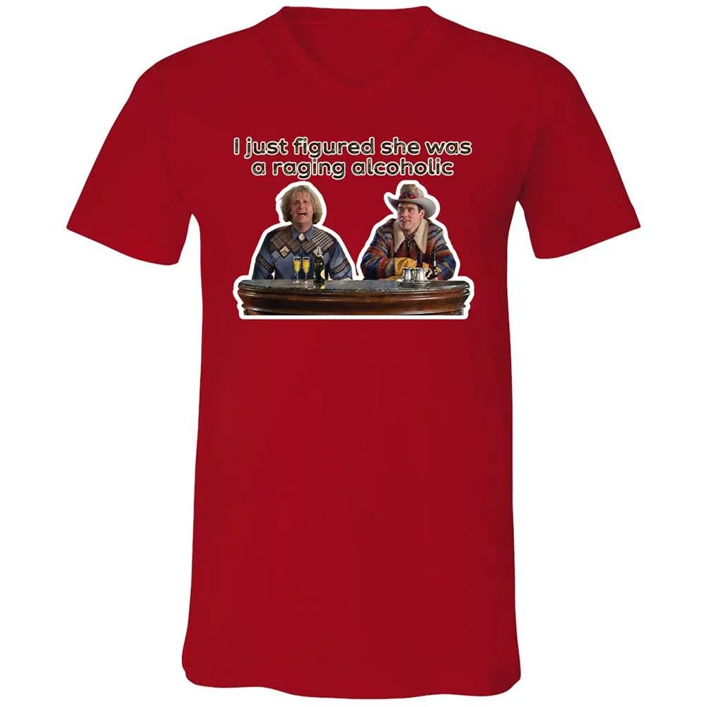 Unisex V-Neck T-Shirt - T52LTPFU - Red - 6
