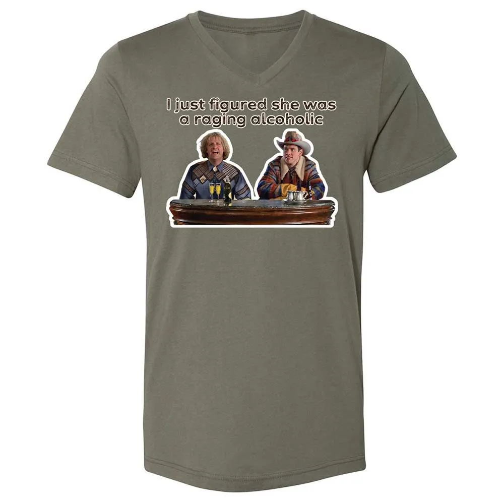 Unisex V-Neck T-Shirt - T52LTPFU - Military Green - 11