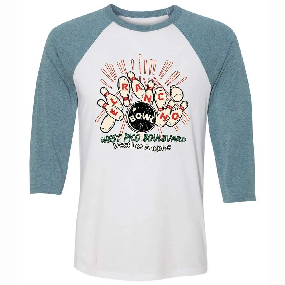 Unisex 3/4 Baseball Tee - PY4QA3CL - White/Denim - 3