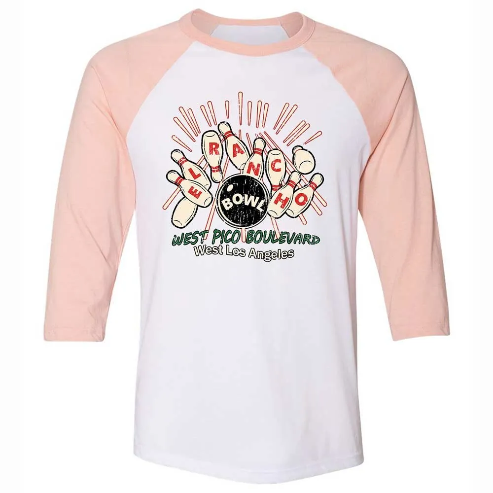 Unisex 3/4 Baseball Tee - PY4QA3CL - White/Heather Peach - 5