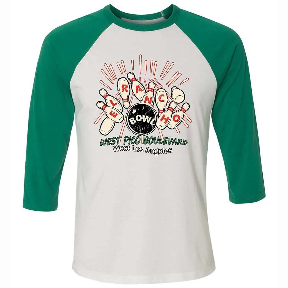 Unisex 3/4 Baseball Tee - PY4QA3CL - White/Kelly - 6
