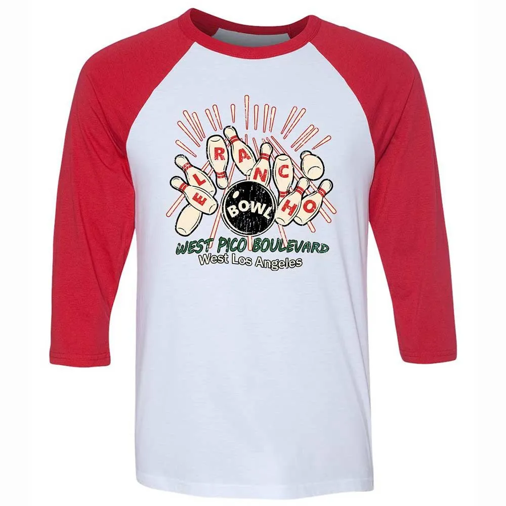 Unisex 3/4 Baseball Tee - PY4QA3CL - White/Red - 9