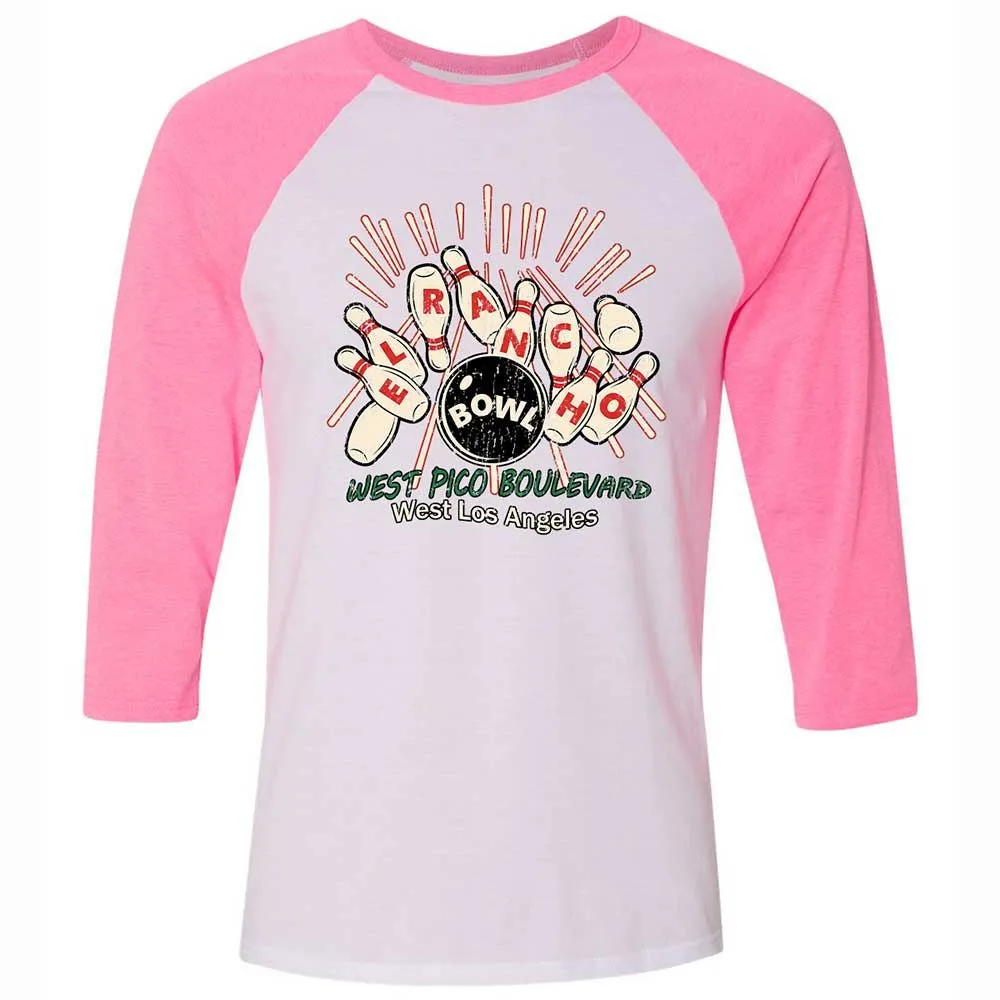 Unisex 3/4 Baseball Tee - PY4QA3CL - White/Neon Pink - 12