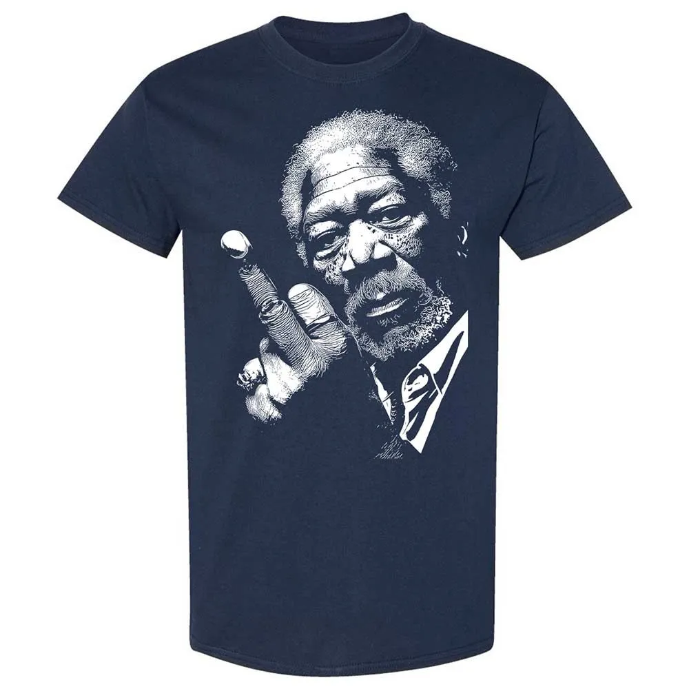 Morgan Freeman middle finger - Navy - 2