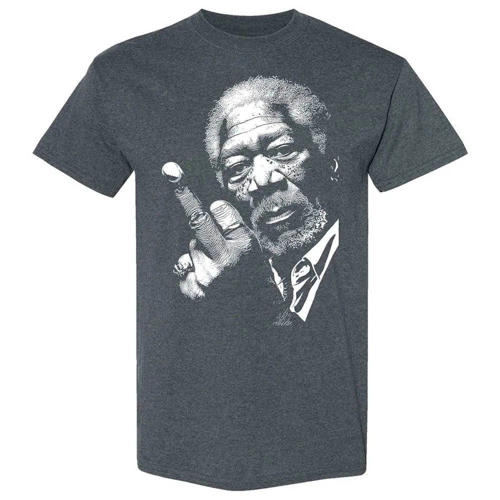 Morgan Freeman middle finger - Dark Heather - 6