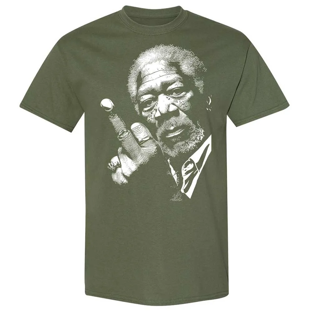 Morgan Freeman middle finger - Military Green - 9