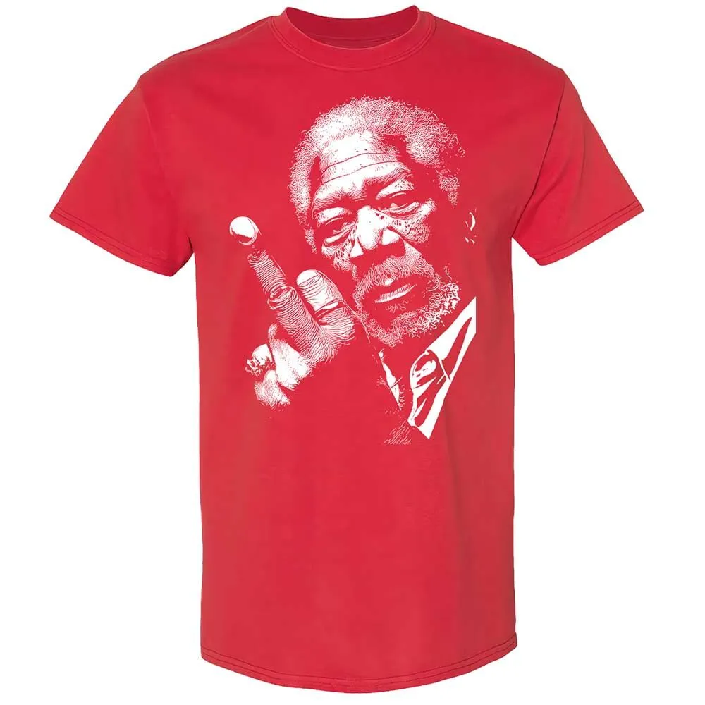 Morgan Freeman middle finger - Red - 10