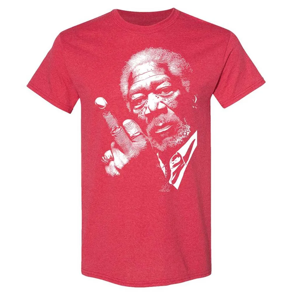Morgan Freeman middle finger - Heather Red - 11