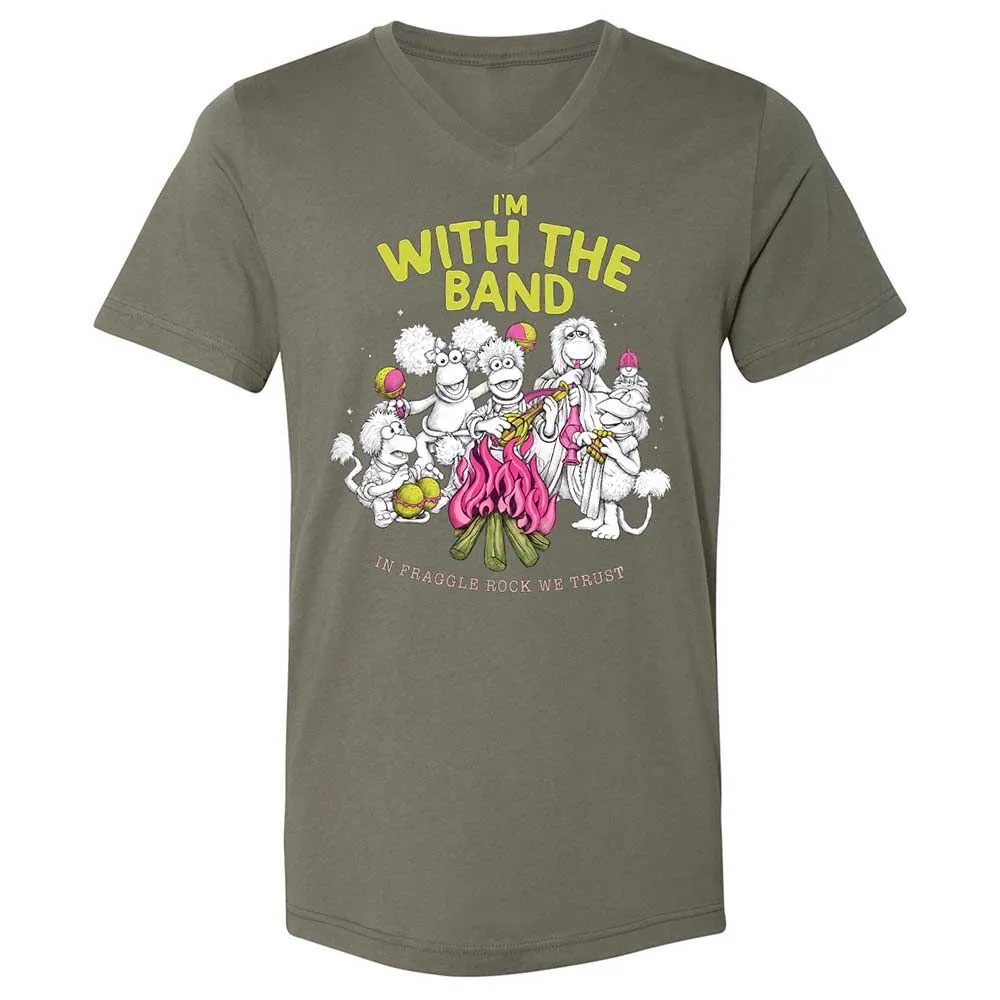 Unisex V-Neck T-Shirt - 87A15QZF - Military Green - 11