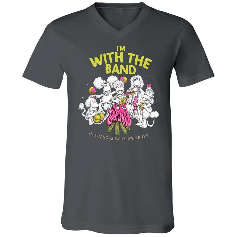 Unisex V-Neck T-Shirt - 87A15QZF - Asphalt - 13