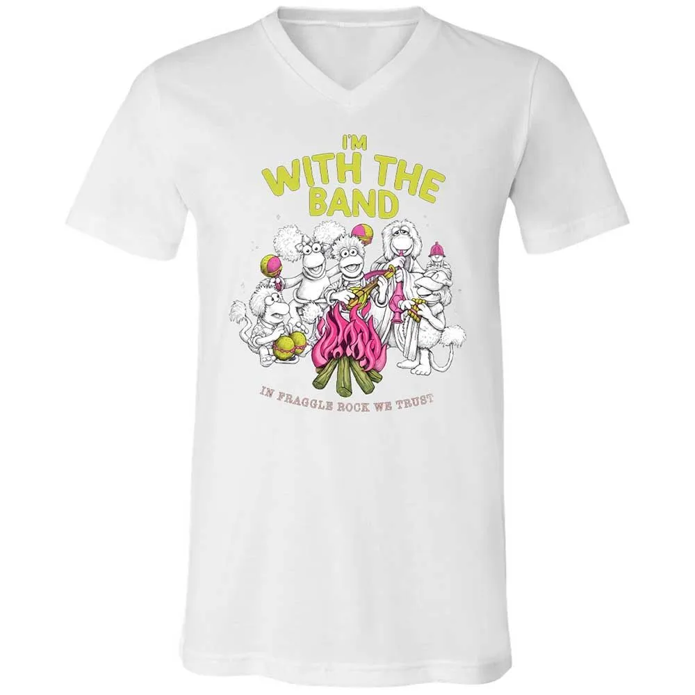 Unisex V-Neck T-Shirt - 87A15QZF - White - 16