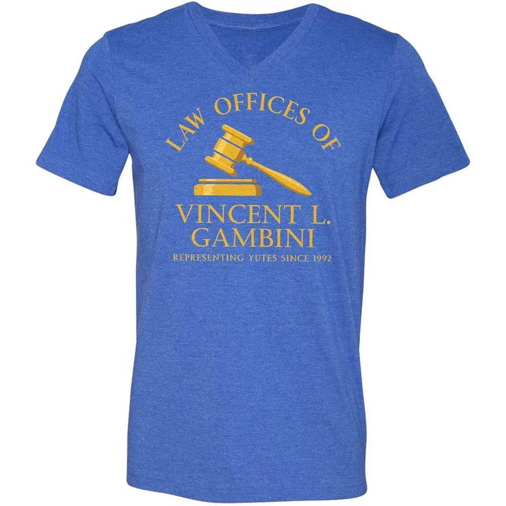 Unisex V-Neck T-Shirt - 7S1UDBRF - Heather True Royal - 5